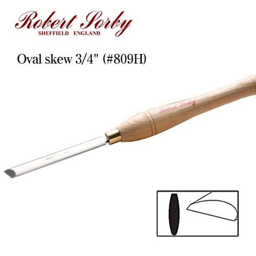 [Robert Sorby] Oval skew 3/4&quot; (#809H) 스큐치즐